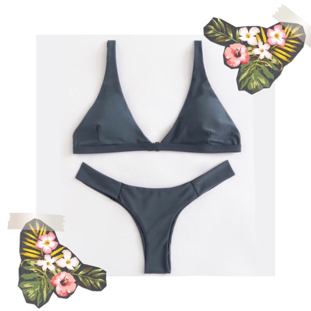 Gray Triangle Bikini